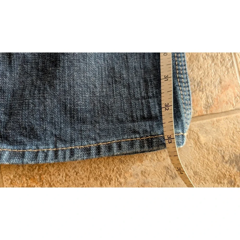 True Religion Carpenter Jeans Mens 36 Dark Wash Blue Slim Straight Made in USA